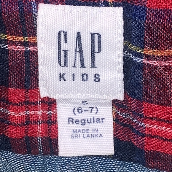 Gap Kids Double Woven Full Sleeve button down Plaid Shirt. - Picture 6 of 9
